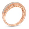 Thumbnail Image 1 of 0.25 CT. T.W. Diamond Vintage-Style Scalloped Anniversary Band in 10K Rose Gold