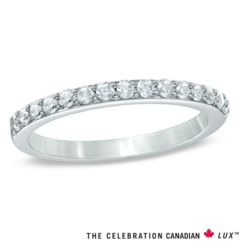 Main Image 1 of Celebration Canadian Lux® 0.40 CT. T.W. Certified Diamond Wedding Band in 18K White Gold (I/SI2)