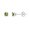 Thumbnail Image 0 of 0.25 CT. T.W. Enhanced Green Diamond Solitaire Stud Earrings in 10K White Gold