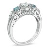 1.00 CT. T.W. Certified Canadian Diamond Three Stone Engagement Ring in 14K White Gold (I/I2)