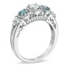 Thumbnail Image 1 of 1.00 CT. T.W. Certified Canadian Diamond Three Stone Engagement Ring in 14K White Gold (I/I2)