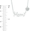 Thumbnail Image 1 of Diamond Accent "Mom" with Heart Charm Necklace in Sterling Silver