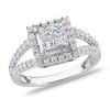 Thumbnail Image 1 of 1.00 CT. T.W. Quad Princess-Cut Diamond Frame Ring in 14K White Gold