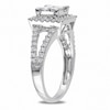 Thumbnail Image 2 of 1.00 CT. T.W. Quad Princess-Cut Diamond Frame Ring in 14K White Gold