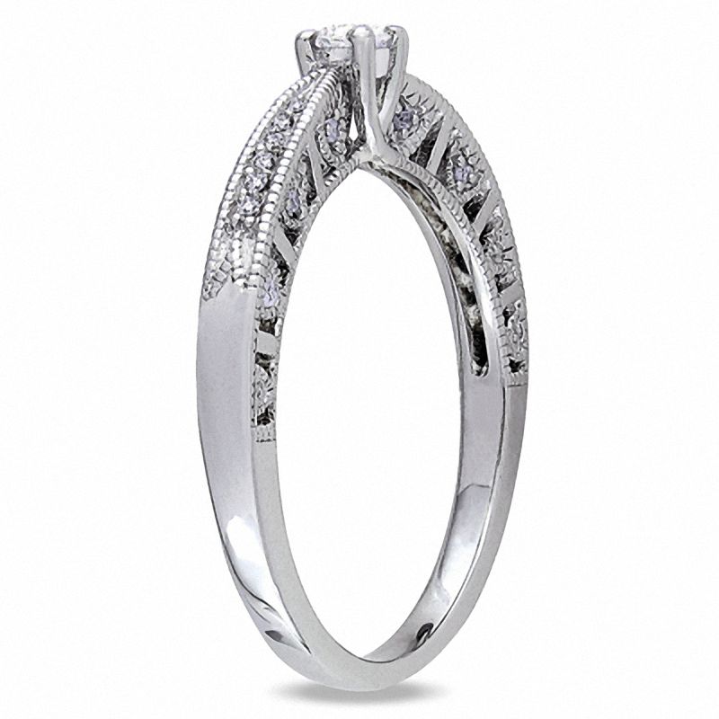0.10 CT. Diamond Promise Ring Sterling Silver