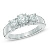 Thumbnail Image 1 of 0.58 CT. T.W. Diamond Three Stone Style Semi-Mount in 14K White Gold