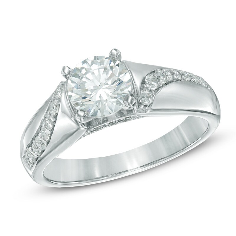 Main Image 1 of 0.25 CT. T.W. Diamond Semi-Mount in 14K White Gold