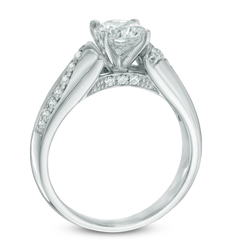 Main Image 2 of 0.25 CT. T.W. Diamond Semi-Mount in 14K White Gold