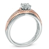 Thumbnail Image 1 of 0.75 CT. T.W. Diamond Frame Split Shank Engagement Ring in 14K Two-Tone Gold