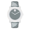 Thumbnail Image 0 of Ladies' Movado Bold® White Crystal Watch with Grey Glitter Museum® Dial (Model: 3600237)