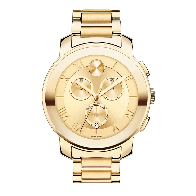 Ladies' Movado Bold® Chronograph Watch with Gold Dial (Model: 3600209)|Peoples Jewellers