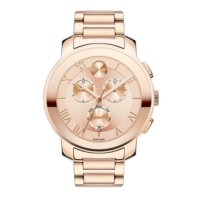 Ladies' Movado Bold® Chronograph Watch with Rose-Tone Dial (Model: 3600210)|Peoples Jewellers