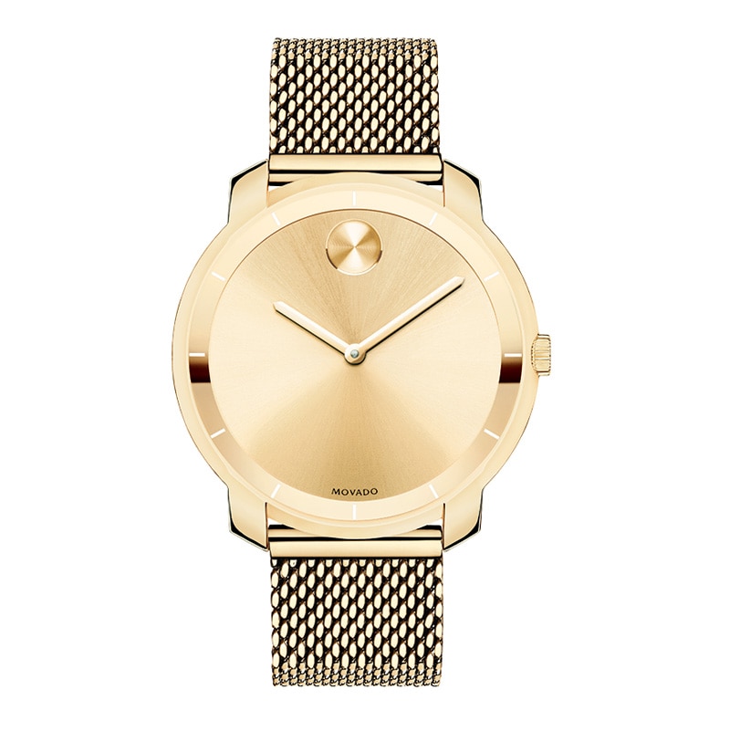 Ladies' Movado Bold®Mesh Watch with Gold Dial (Model: 3600242)|Peoples Jewellers