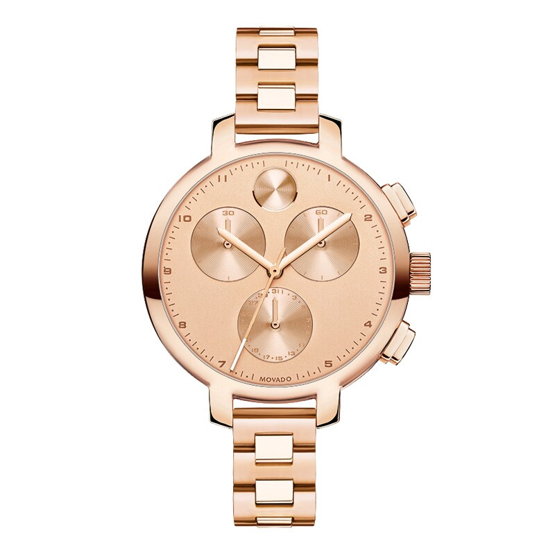 Main Image 1 of Ladies' Movado Bold® Chronograph Watch with Rose-Tone Dial (Model: 3600240)