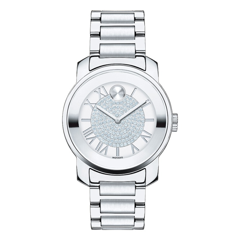 Ladies' Movado Bold® Luxe Crystal Watch with Silver Dial (Model: 3600254)