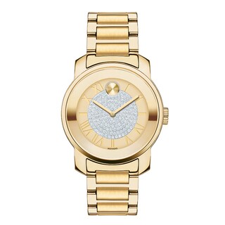 Ladies' Movado Bold® Luxe Crystal Watch with Gold Dial (Model: 3600255)