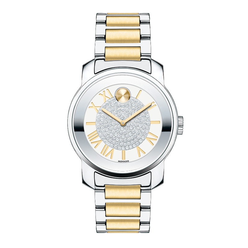 Main Image 1 of Ladies' Movado Bold® Luxe Crystal Accent Two-Tone Watch with Silver-Tone Dial (Model: 3600256)