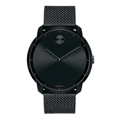 Men's Movado Bold® Mesh Watch with Black Dial (Model: 3600261)