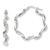 Thumbnail Image 1 of 25mm Twisted Hoop Earrings in Sterling Silver