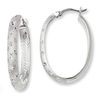 20mm Diamond-Cut Inside-Out Hoop Earrings in Sterling Silver