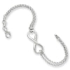Thumbnail Image 1 of Sideways Infinity Double Strand Bracelet in Sterling Silver - 7.5"