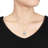 Thumbnail Image 3 of 0.14 CT. T.W. Diamond Lattice Heart Locket in Sterling Silver