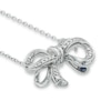 Thumbnail Image 1 of Vera Wang Love Collection 0.19 CT. T.W. Diamond Bow Necklace in Sterling Silver