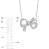 Vera Wang Love Collection 0.19 CT. T.W. Diamond Bow Necklace in Sterling Silver