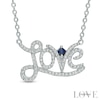 Thumbnail Image 0 of Vera Wang Love Collection 0.19 CT. T.W. Diamond "Love" Necklace in Sterling Silver