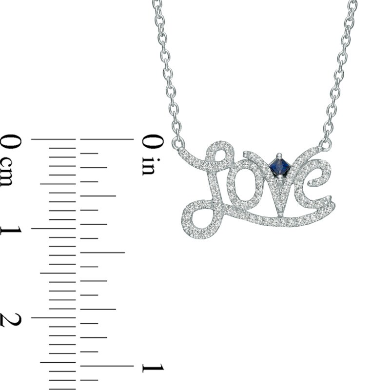 Vera Wang Love Collection 0.19 CT. T.W. Diamond "Love" Necklace in Sterling Silver