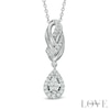 Vera Wang Love Collection 0.30 CT. T.W. Diamond Knot Drop Pendant in 14K White Gold