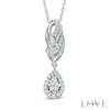 Thumbnail Image 0 of Vera Wang Love Collection 0.30 CT. T.W. Diamond Knot Drop Pendant in 14K White Gold