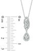 Vera Wang Love Collection 0.30 CT. T.W. Diamond Knot Drop Pendant in 14K White Gold