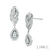 Thumbnail Image 0 of Vera Wang Love Collection 0.35 CT. T.W. Diamond Knot Drop Earrings in 14K White Gold