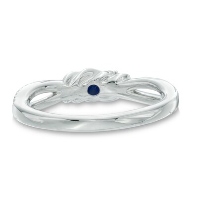 Vera Wang Love Collection 0.15 CT. T.W. Diamond Knot Ring in 14K White Gold
