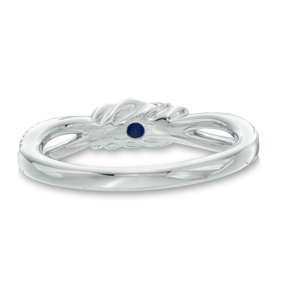 Vera Wang Love Collection 0.15 CT. T.W. Diamond Knot Ring in 14K White Gold
