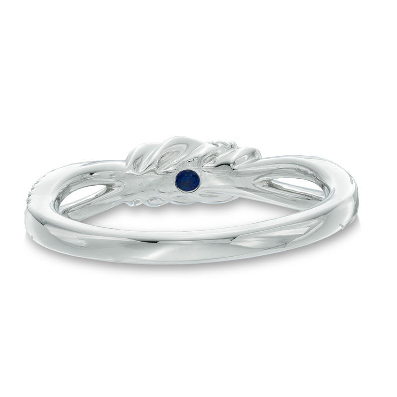 Vera Wang Love Collection 0.15 CT. T.W. Diamond Knot Ring in 14K White Gold