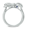 Thumbnail Image 2 of Vera Wang Love Collection 0.19 CT. T.W. Diamond Bow Ring in Sterling Silver