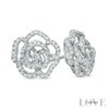 Thumbnail Image 1 of Vera Wang Love Collection 0.31 CT. T.W. Diamond Rose Stud Earrings in 14K White Gold