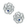 Thumbnail Image 2 of Vera Wang Love Collection 0.31 CT. T.W. Diamond Rose Stud Earrings in 14K White Gold