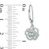 Thumbnail Image 3 of Vera Wang Love Collection 0.29 CT. T.W. Diamond Rose Drop Earrings in 14K White Gold