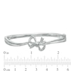 Thumbnail Image 2 of Vera Wang Love Collection 0.12 CT. T.W. Diamond Bow Bangle in Sterling Silver