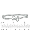 Thumbnail Image 2 of Vera Wang Love Collection 0.12 CT. T.W. Diamond Bow Bangle in Sterling Silver