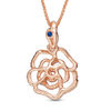 Thumbnail Image 2 of Vera Wang Love Collection 0.25 CT. T.W. Diamond Rose Pendant in 14K Rose Gold