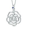 Thumbnail Image 1 of Vera Wang Love Collection 0.30 CT. T.W. Diamond Rose Pendant in 14K White Gold