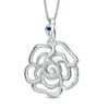 Thumbnail Image 2 of Vera Wang Love Collection 0.30 CT. T.W. Diamond Rose Pendant in 14K White Gold