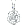 Thumbnail Image 1 of Vera Wang Love Collection 0.47 CT. T.W. Diamond Rose Pendant in 14K White Gold