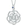 Thumbnail Image 2 of Vera Wang Love Collection 0.47 CT. T.W. Diamond Rose Pendant in 14K White Gold