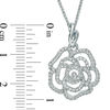 Thumbnail Image 2 of Vera Wang Love Collection 0.47 CT. T.W. Diamond Rose Pendant in 14K White Gold