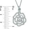 Thumbnail Image 3 of Vera Wang Love Collection 0.47 CT. T.W. Diamond Rose Pendant in 14K White Gold